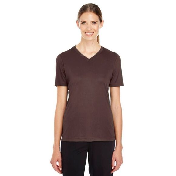 American Apparel Fine Jersey V Neck Ladies Short Sleeve Tee Brown Extra Small - Picture 1 of 9